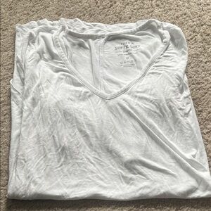 Torrid White V-Neck Super Soft Tee